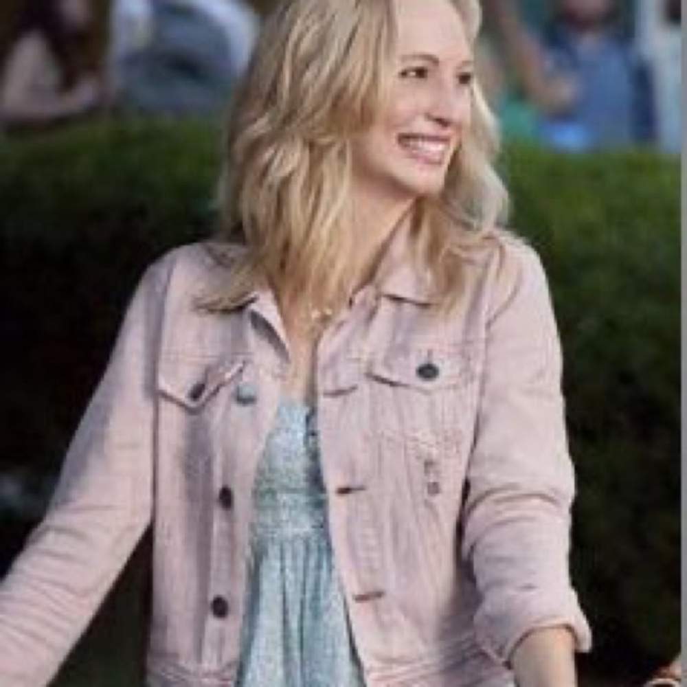 Veronica Beard Cara Jean jacket millennial pink size medium vampire diaries alt. - Picture 9 of 9